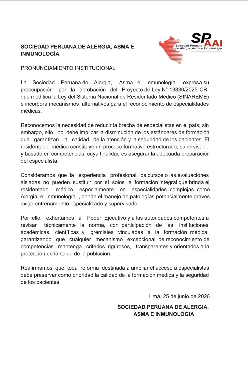 Comunicado 2026